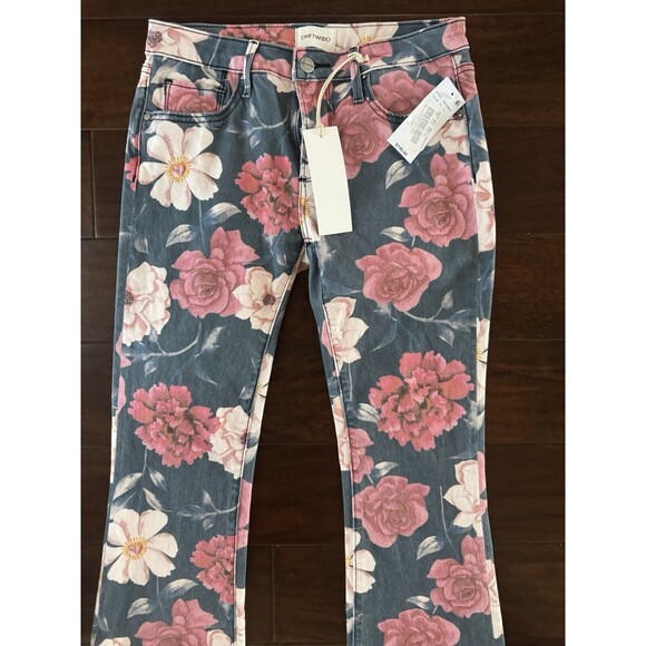Driftwood Eva Masquerade Lw Rise Floral Print Bootcut Stretch Denim Jeans 26×32 - Picture 10 of 15